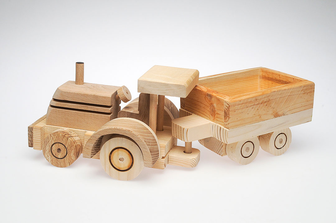 Wooden Tractor Toys Car