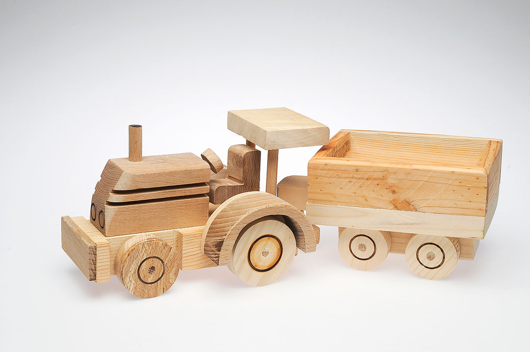 Wooden Tractor Toys Car