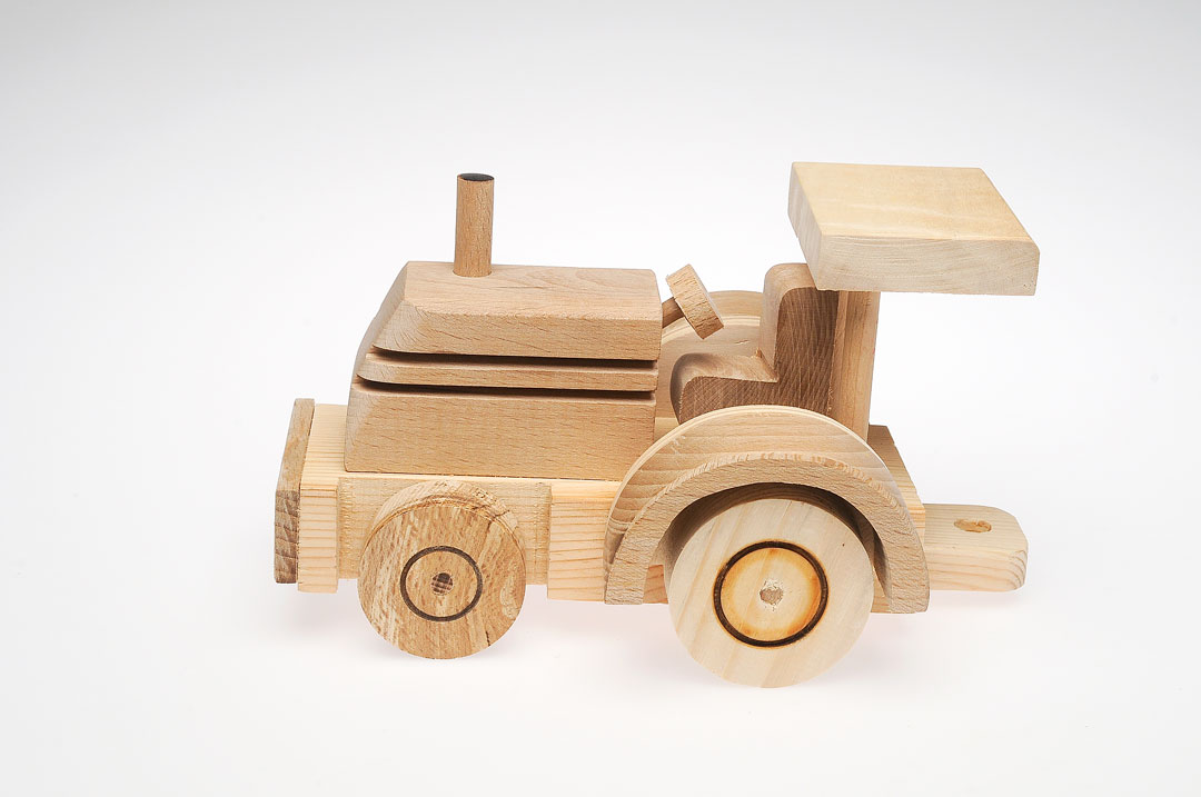 Wooden Tractor Toys Car