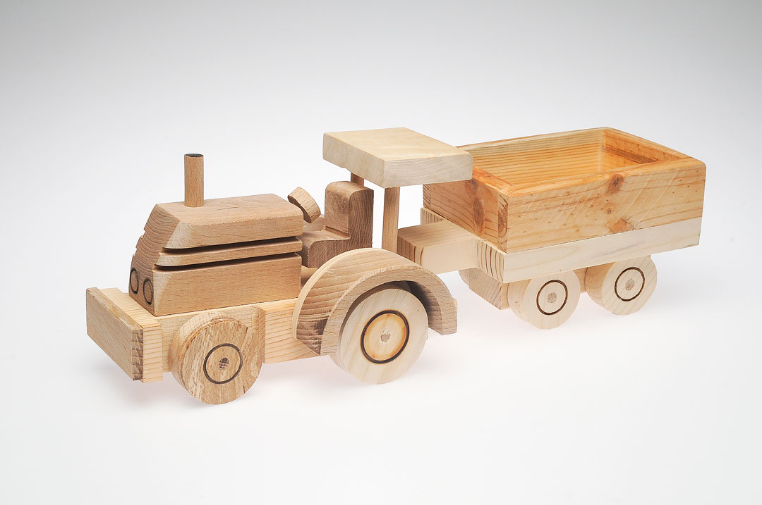 Wooden Tractor Toys Car